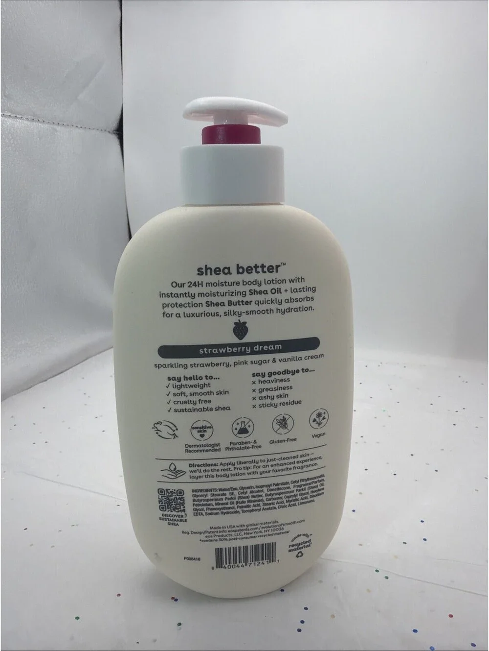 eos Shea Better Lotion Strawberry Dream 16 oz 24H Moisture Shea Butter NEW